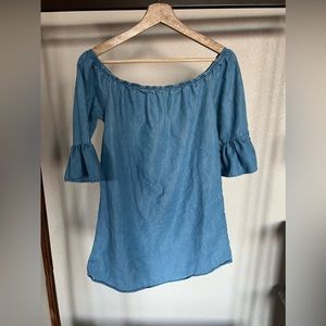 Charlotte Russe off the shoulder blue dress